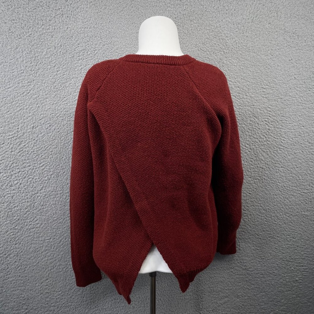 Madewell Province Cross-Back Pullover Sweater Red Burnished Mahogany Small - Picture 3 of 10